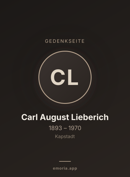 Gedenkportrait von Carl August Lieberich