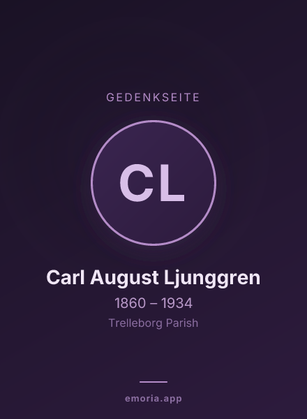 Gedenkportrait von Carl August Ljunggren