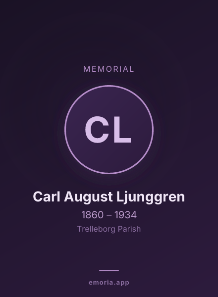 Memorial portrait of Carl August Ljunggren