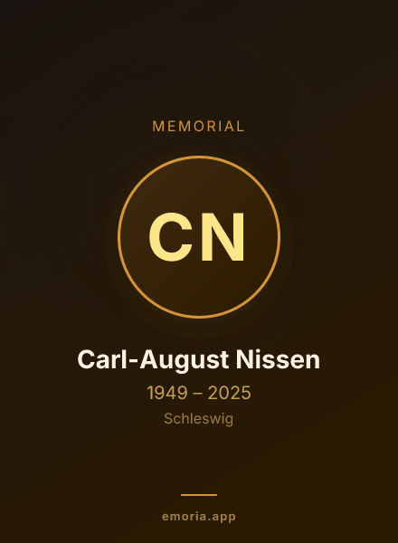 Memorial portrait of Carl-August Nissen