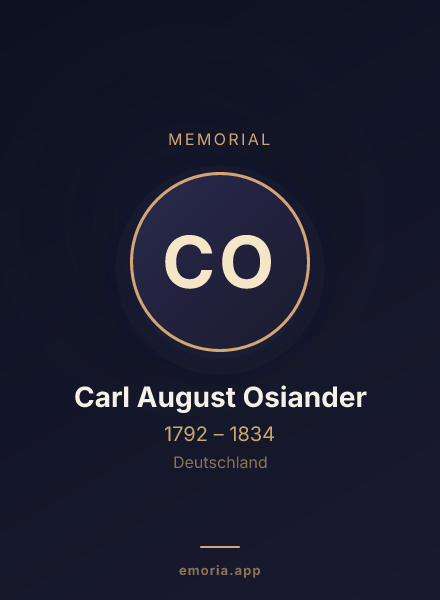 Memorial portrait of Carl August Osiander