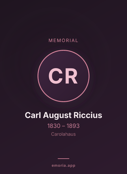 Memorial portrait of Carl August Riccius