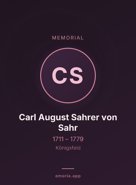 Memorial portrait of Carl August Sahrer von Sahr
