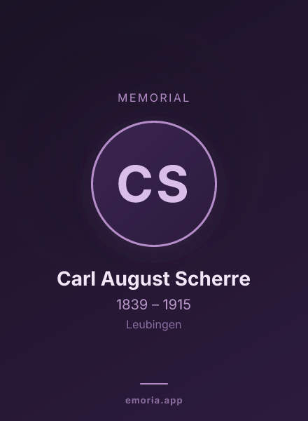 Memorial portrait of Carl August Scherre