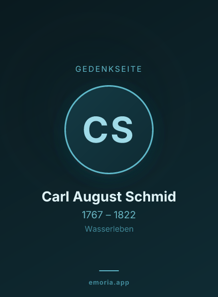Gedenkportrait von Carl August Schmid