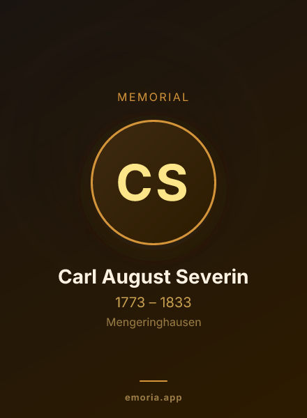 Memorial portrait of Carl August Severin