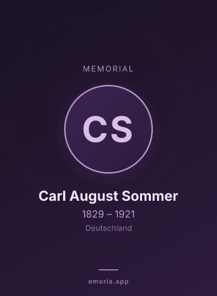 Memorial portrait of Carl August Sommer