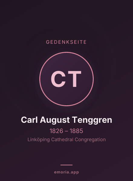 Gedenkportrait von Carl August Tenggren