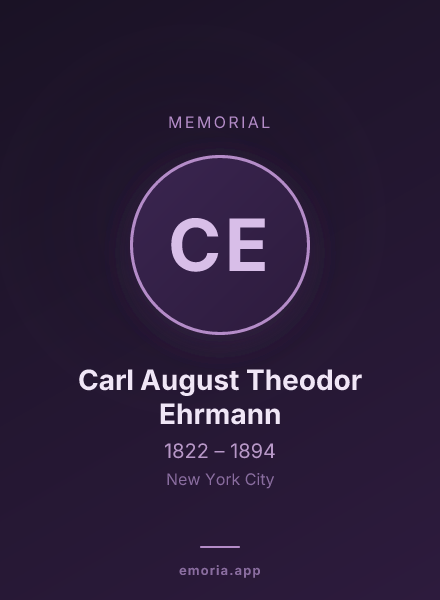Memorial portrait of Carl August Theodor Ehrmann