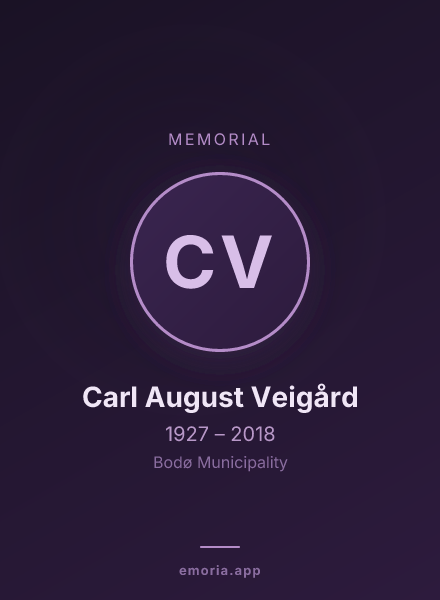 Memorial portrait of Carl August Veigård