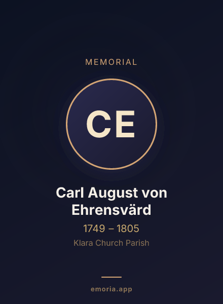 Memorial portrait of Carl August von Ehrensvärd