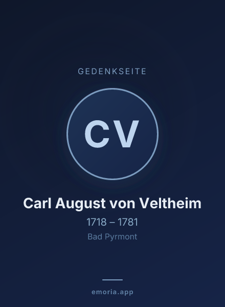Gedenkportrait von Carl August von Veltheim