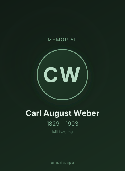 Memorial portrait of Carl August Weber