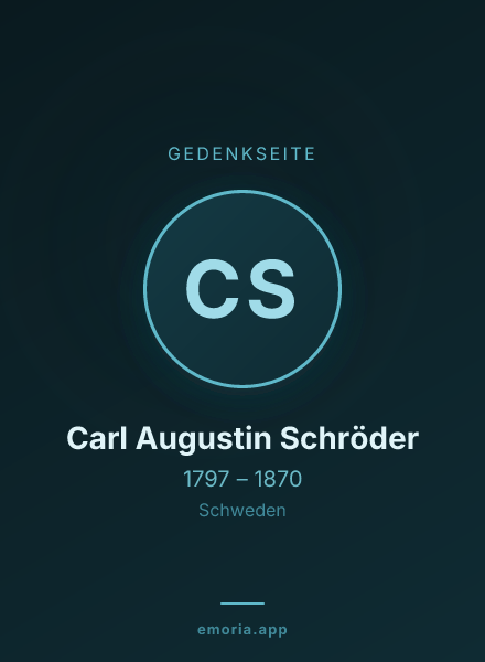Gedenkportrait von Carl Augustin Schröder