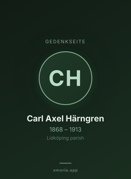 Gedenkportrait von Carl Axel Härngren