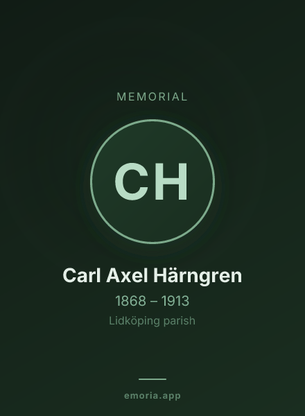 Memorial portrait of Carl Axel Härngren