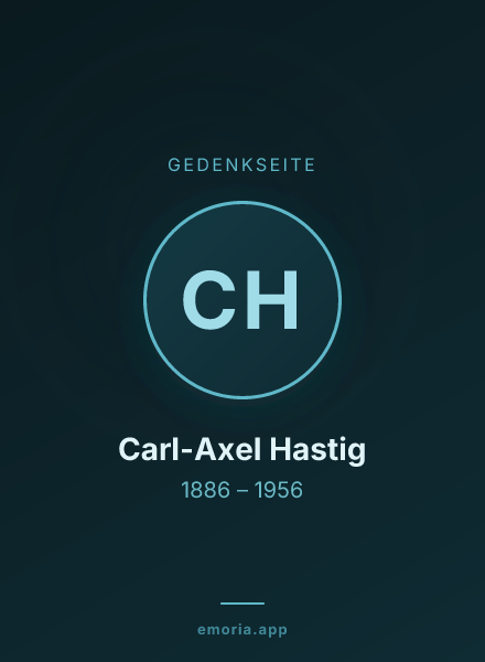 Gedenkportrait von Carl-Axel Hastig