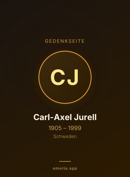 Gedenkportrait von Carl-Axel Jurell