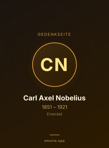 Gedenkportrait von Carl Axel Nobelius