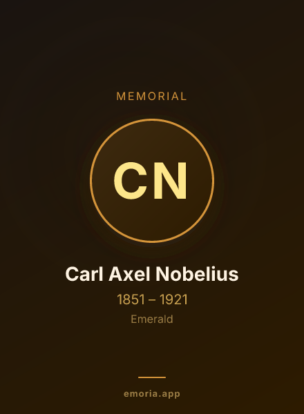 Memorial portrait of Carl Axel Nobelius