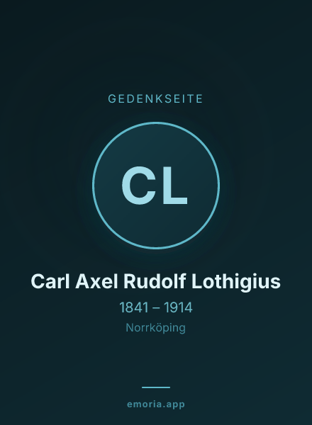 Gedenkportrait von Carl Axel Rudolf Lothigius