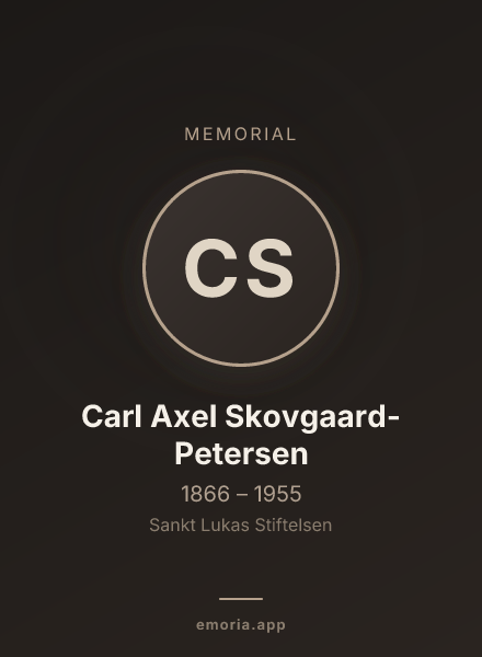 Memorial portrait of Carl Axel Skovgaard-Petersen