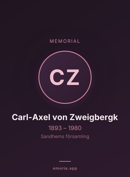 Memorial portrait of Carl-Axel von Zweigbergk