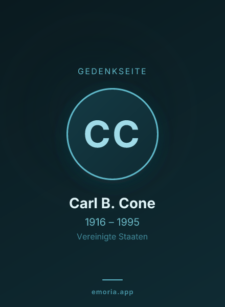 Gedenkportrait von Carl B. Cone