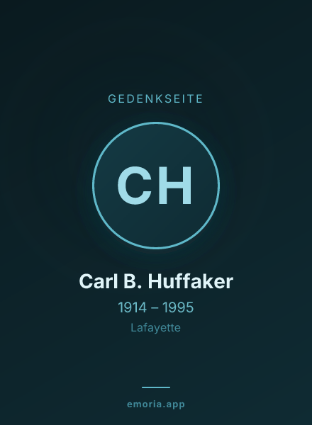 Gedenkportrait von Carl B. Huffaker