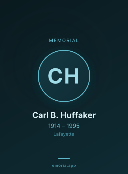 Memorial portrait of Carl B. Huffaker