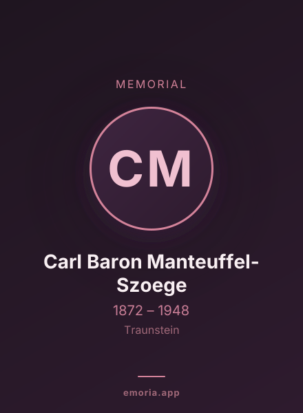 Memorial portrait of Carl Baron Manteuffel-Szoege