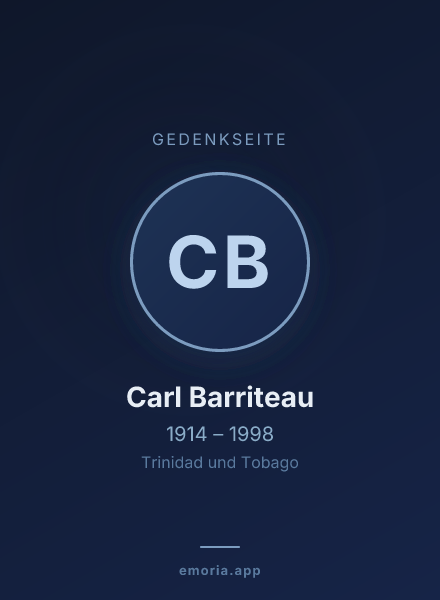 Gedenkportrait von Carl Barriteau