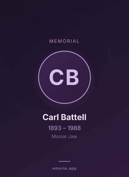 Memorial portrait of Carl Battell
