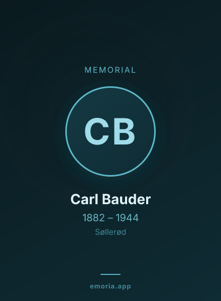 Memorial portrait of Carl Bauder