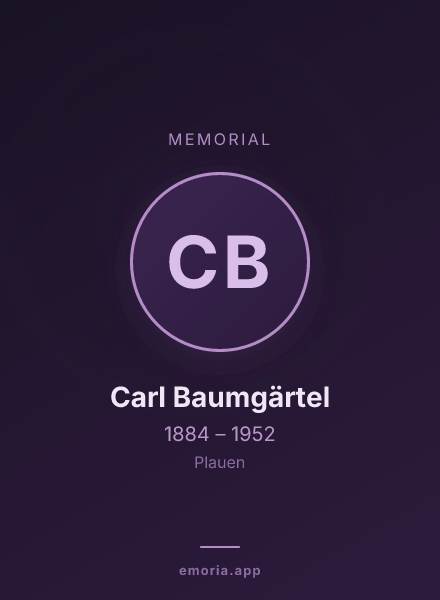 Memorial portrait of Carl Baumgärtel