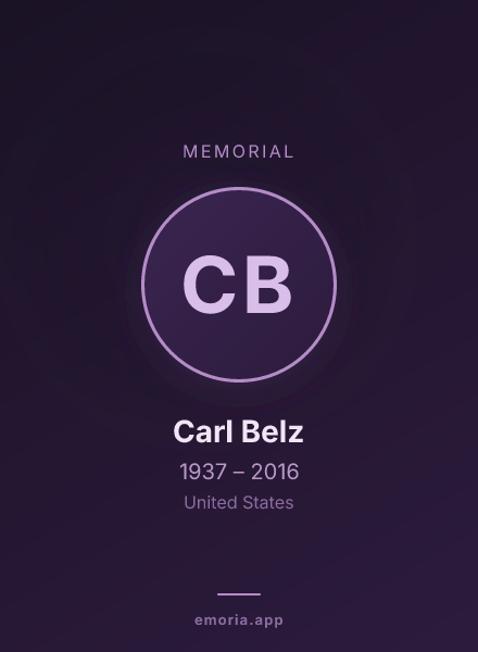 Memorial portrait of Carl Belz