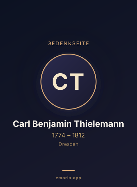 Gedenkportrait von Carl Benjamin Thielemann