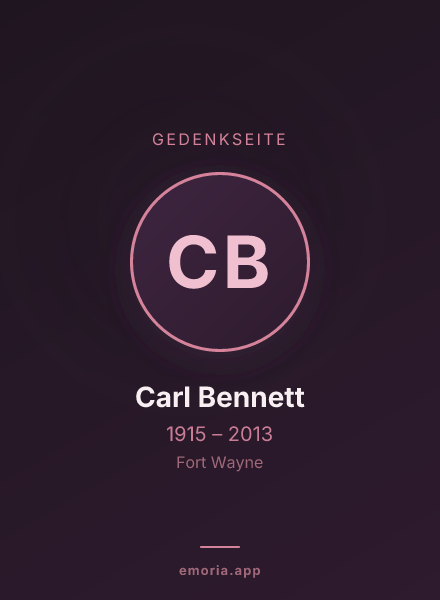 Gedenkportrait von Carl Bennett