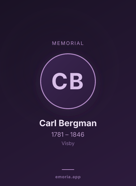Memorial portrait of Carl Bergman