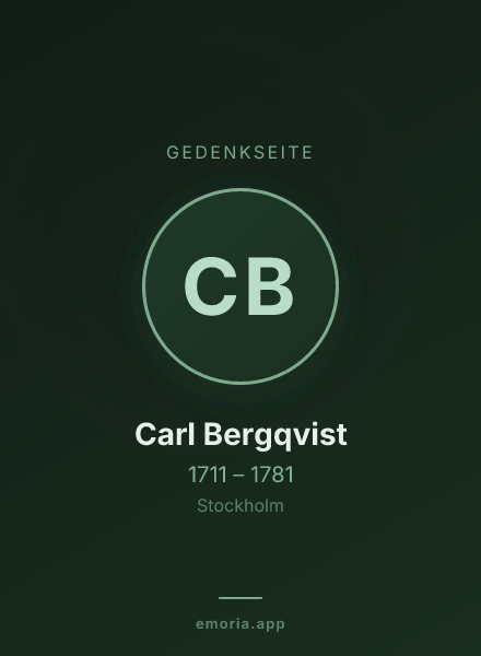 Gedenkportrait von Carl Bergqvist
