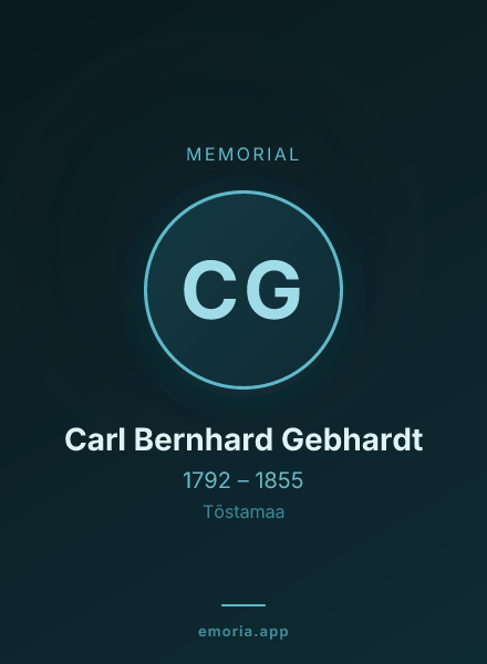 Memorial portrait of Carl Bernhard Gebhardt