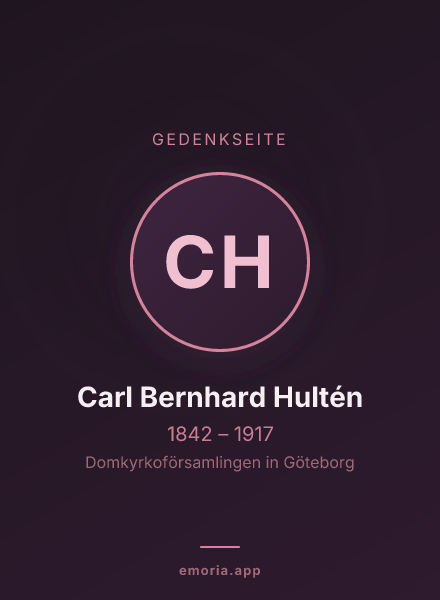 Gedenkportrait von Carl Bernhard Hultén