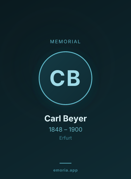 Memorial portrait of Carl Beyer
