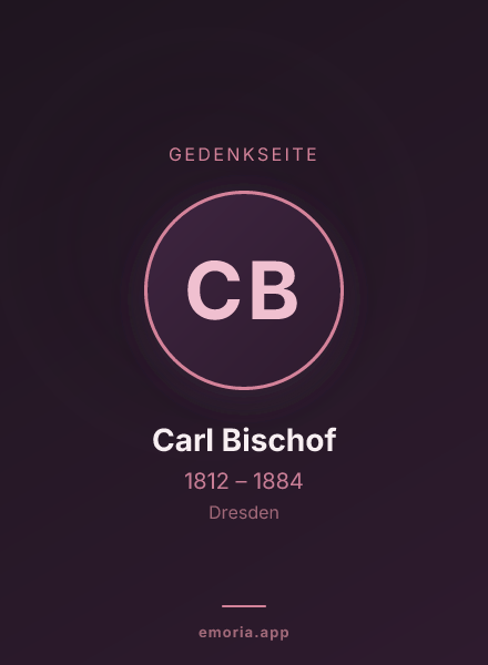 Gedenkportrait von Carl Bischof