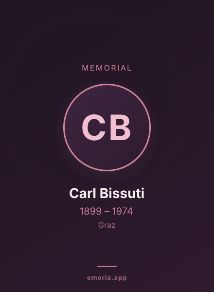 Memorial portrait of Carl Bissuti