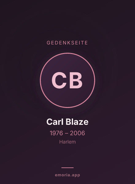 Gedenkportrait von Carl Blaze