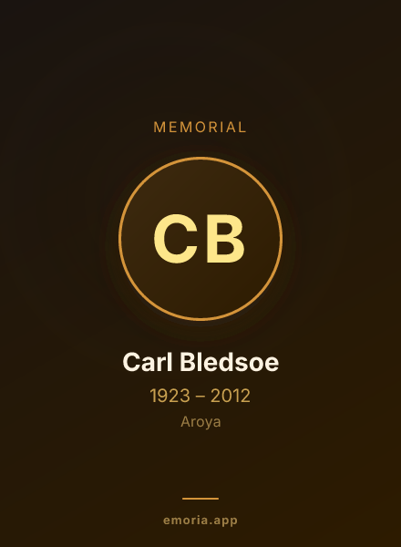 Memorial portrait of Carl Bledsoe