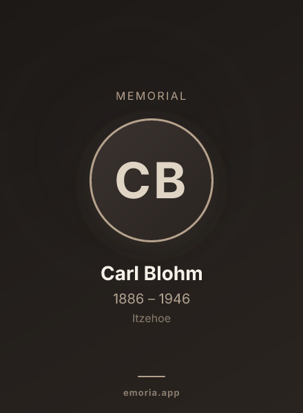 Memorial portrait of Carl Blohm