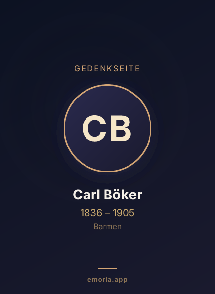 Gedenkportrait von Carl Böker