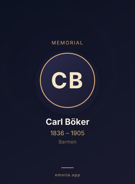 Memorial portrait of Carl Böker